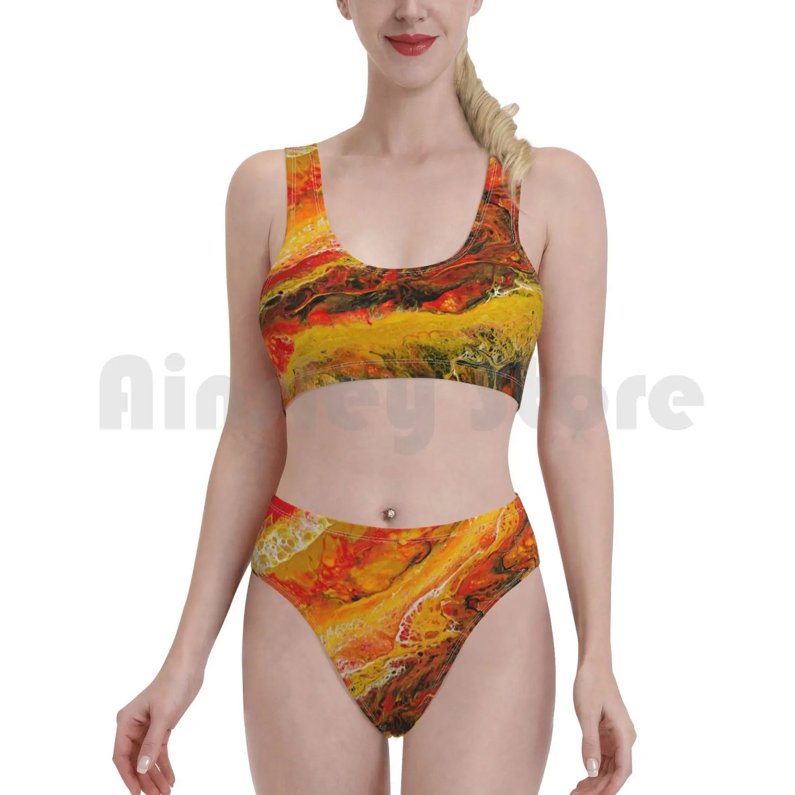 Купальник без названия 2059 купальники абстрактные грациозные мертвецы жидкость