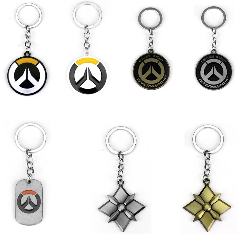 Overwatch металлический брелок популярная игра OW логотип автомобильный для ключей