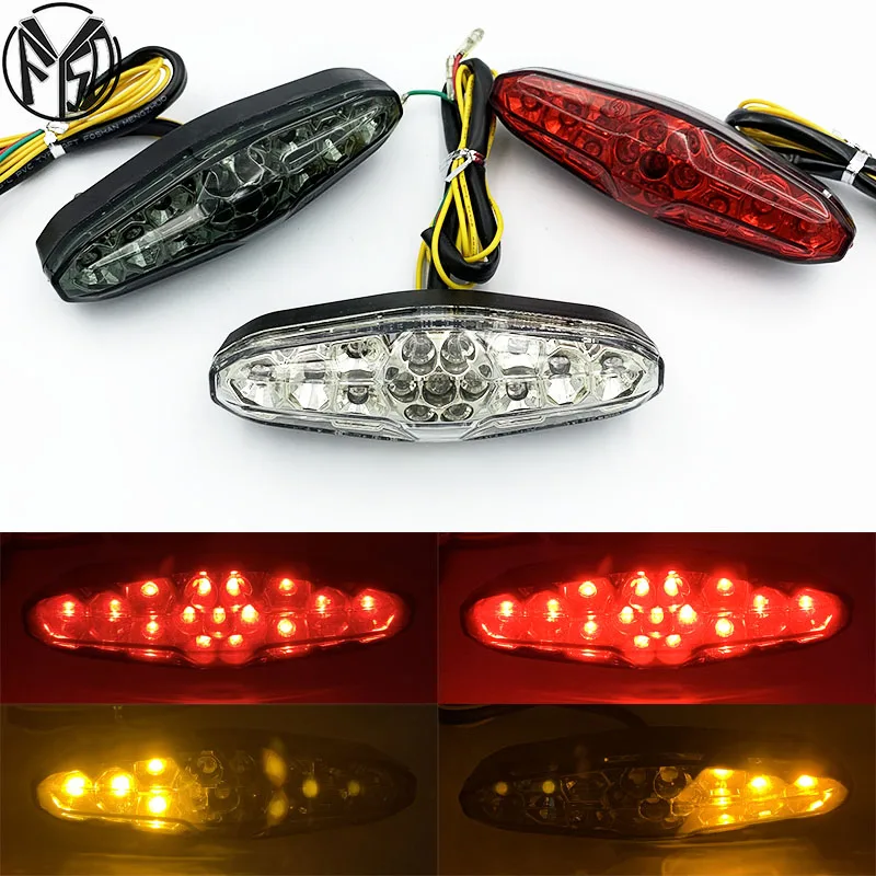 Универсальный светодиодный задний фонарь стоп-сигнал для мотоциклистов 12 В