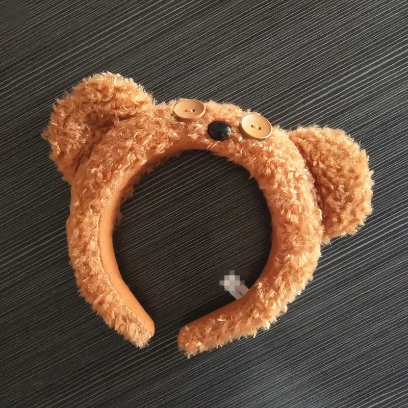 Косплей Тим медведь коричневый медведь повязка на голову Косплей Плюшевые Взрослые/Дети Япония повязка на голову подарок для волос