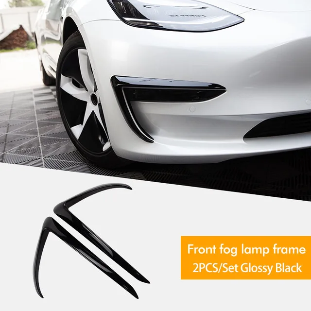 Jual Magical2021 Untuk Diterapkan Pada Tesla Model 3 Pisau Angin Alis Lampu Kabut Bingkai Dekorasi Eksterior Sekitarnya Refitting Dengan Semut
