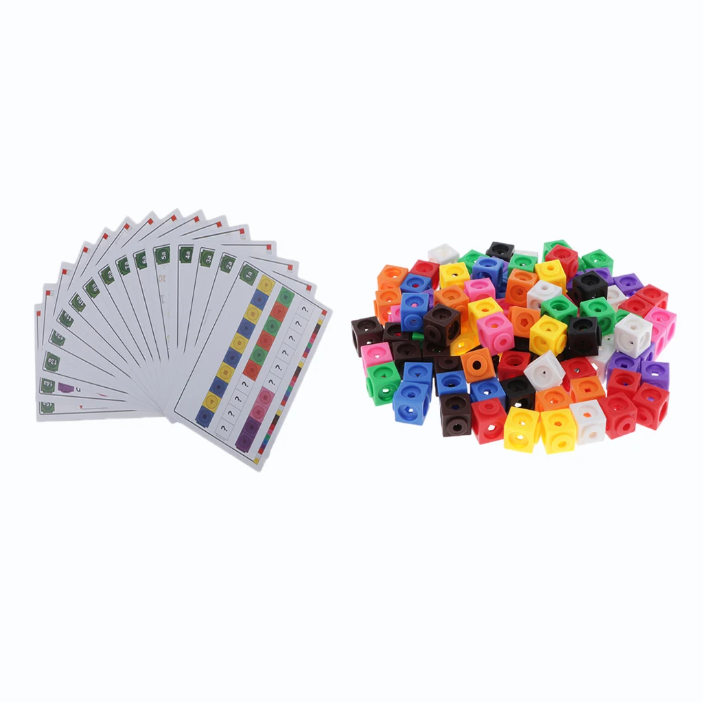 

Kid's Learning Early Educational Math Link Cube Preschool Game Numbers Toys