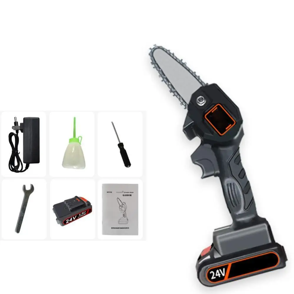 

Mini Electric Saw Chainsaw 24V For Woodworking Garden Saws Wood Batterys Tools With Cutters Brushless Chain Y2H7
