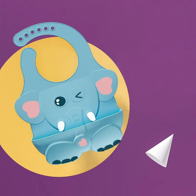 Baberos impermeables para beb&eacute;, alimentaci&oacute;n, silicona, toalla de saliva, reci&eacute;n nacido, delantales de dibujos animados, ajustable, distintos estilos-3