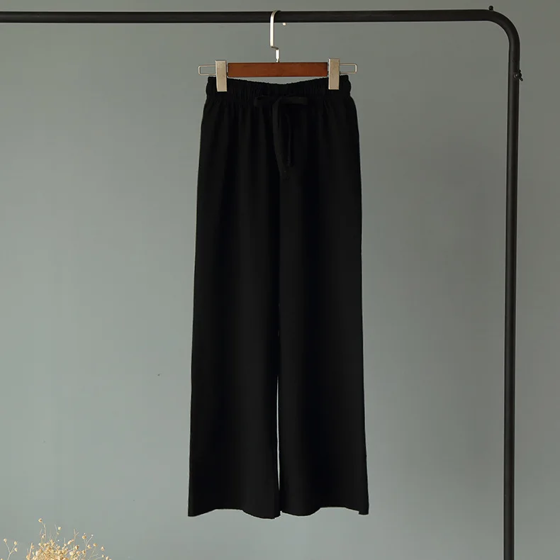 Женские Элегантные широкие брюки с эластичной резинкой на талии повседневные