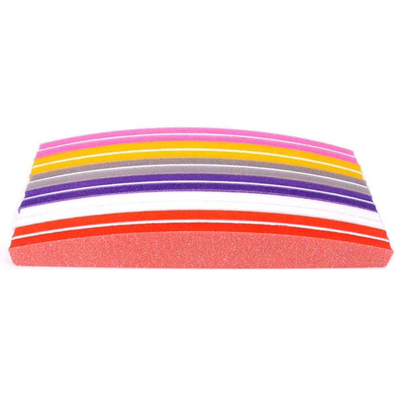 

60Pcs Sponge Sandpaper Nail Files for Manicure Nail Buffer Block Colorful Boat Sanding Foam Emery Board Lime