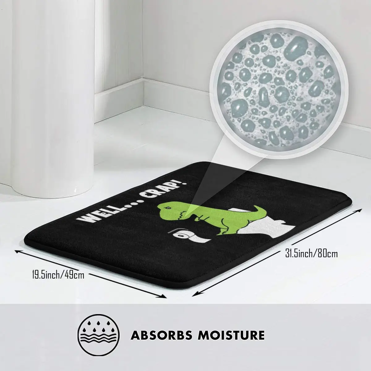 Well Crap T-Rex Struggle Doormat Rug carpet Mat Footpad Bath mat Polyester Anti-slip Entrance Kitchen Bedroom Washable removal |