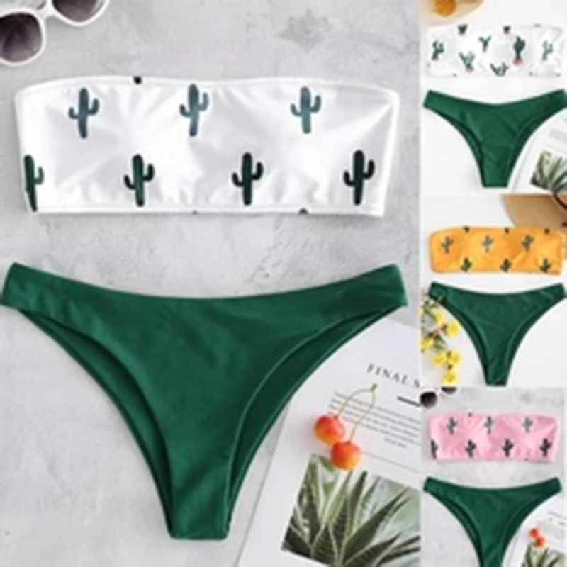 Сексуальный женский комплект с бюстгальтером милый купальник цветочным