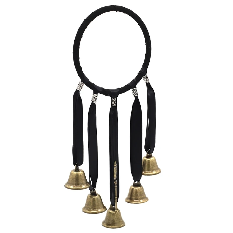 

Witch Bell Protection for Door Knob Hook Garden Wind Chimes Room Hanging Wall Ornament Home Window Decor Pagan Handmade