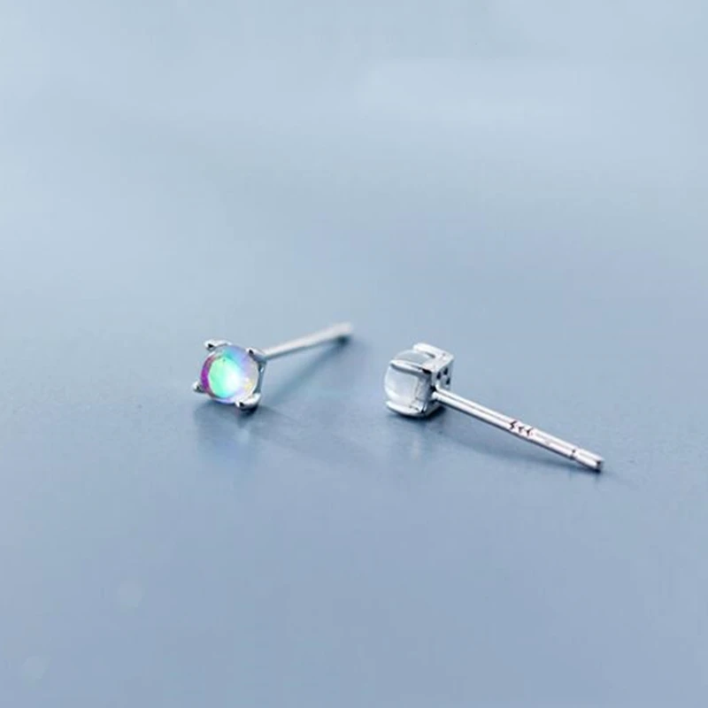 Серьги гвоздики из серебра 2019 пробы с градиентом|Серьги-гвоздики| |