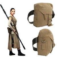xcoser movie rey bag with pu belt strap brown canvas rey sidebag cosplay costume accessories christmas gift props