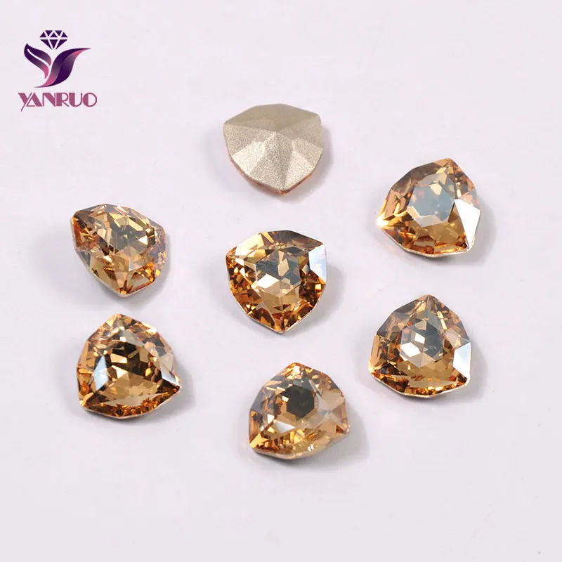 Golden Shadow YANRUO 4706 триллиантные необычные стеклянные камни Сделай Сам стразы остроконечные украшения поделки бриллианты для одежды - Цвет: Golden Shadow