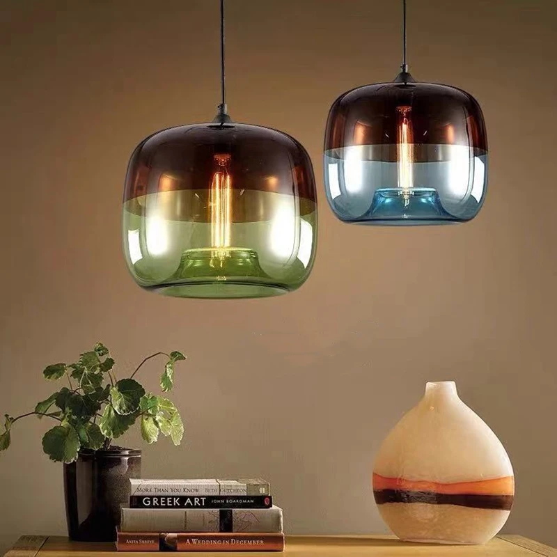 

Современный Стеклянный светодиодный подвесной светильник в скандинавском стиле, лампа для столовой, спальни, декоративное освещение для бара, светильник ветительные приборы