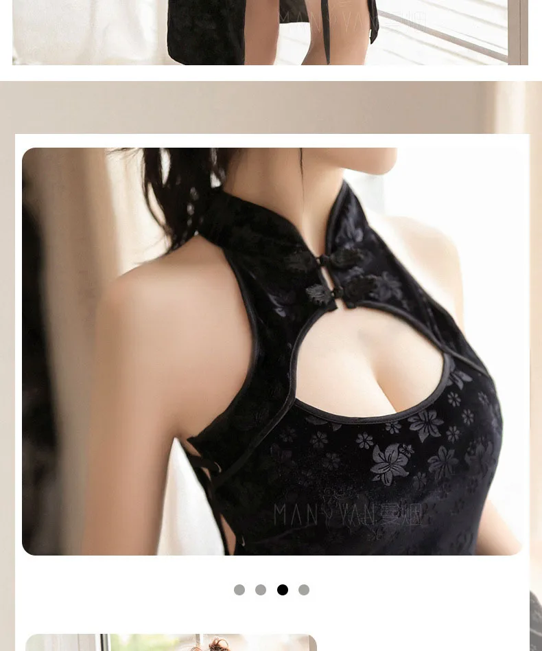 Сексуальное мини-платье Qipao с разрезом на шее, китайский традиционный чонсам, женское белье, Платья для вечеринок, костюм для ночного клуба