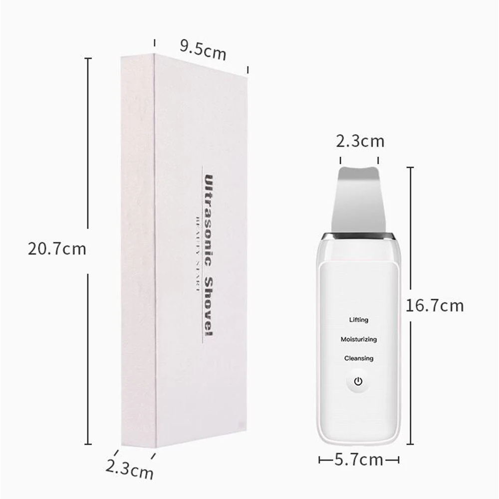 Скруббер ультразвуковой перезаряжаемый с USB для удаления черных точек акне ПОР