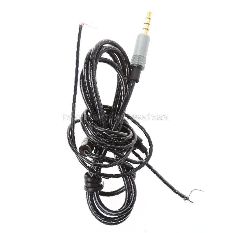 3.5mm 4pole Male Plug Jack DIY Replacement Headphone Audio Cable Maintenance Wire With MIC For Repair Upgrade Earphone | Электроника