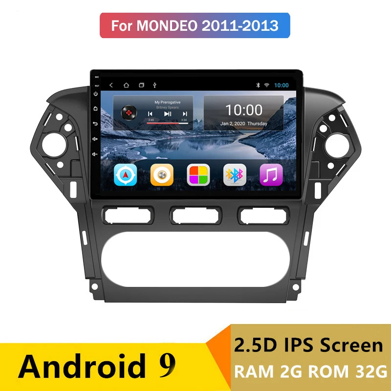 2G RAM 9 дюймов Android Автомобильный мультимедийный навигатор GPS DVD плеер для Ford Mondeo 2007