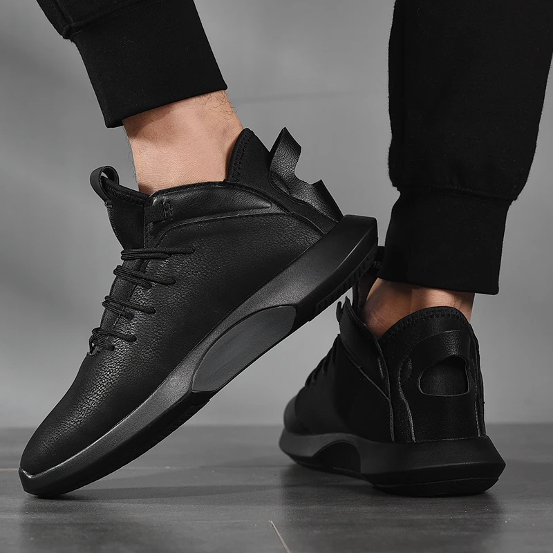 

Hot Selling 2019 Casual Leather Boots Genuine Leather Men Shoes Fashion Male Shoes Winter Ankle Boots Male Boots Winter Men Shoe