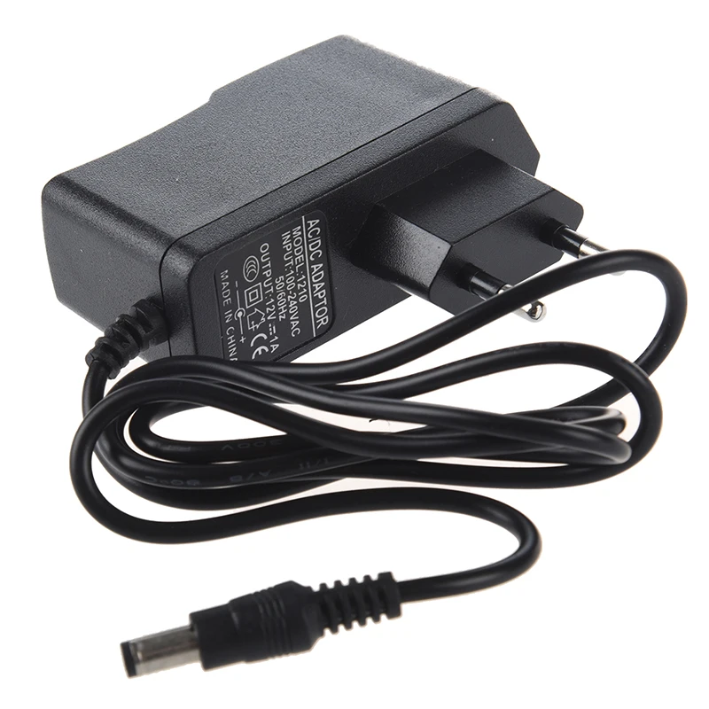 Черный DC 12V 1A CCTV камера питания|Адаптеры AC/DC| |