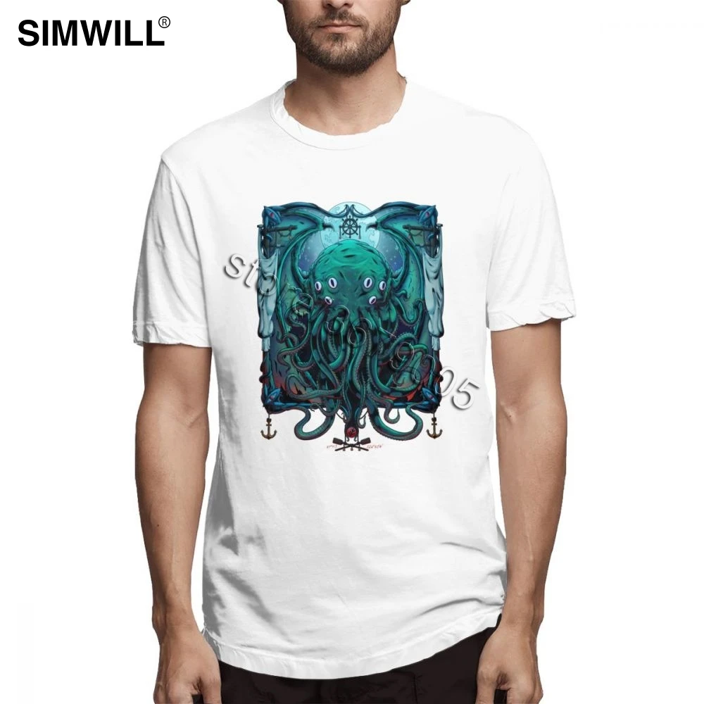 Футболка The Sleeper Cthulhu Мужская Уличная одежда хлопковые футболки с коротким