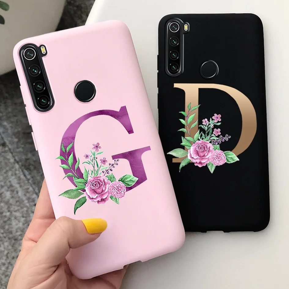 For Case Para Xiaomi Redmi Note 8 T 8T Silicone Cute Soft Phone Cover Bag Pro Note8T Bumper Fundas Letters | Мобильные телефоны и