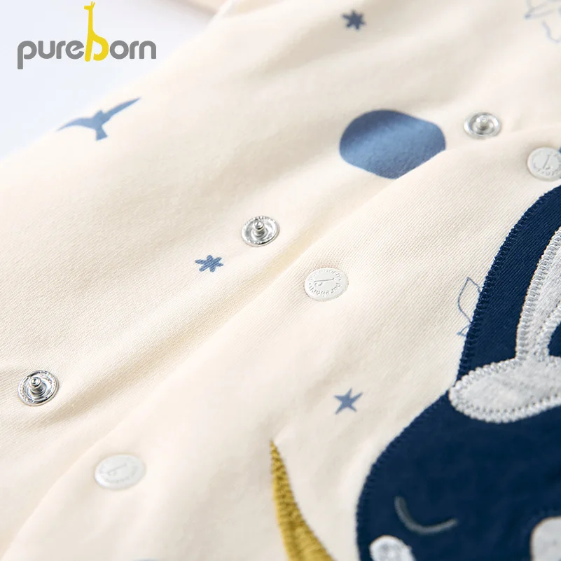 Pureborn/зимнее пальто для маленьких девочек; очаровательные толстые стеганые куртки с хлопковой подкладкой для маленьких мальчиков; детская зимняя одежда