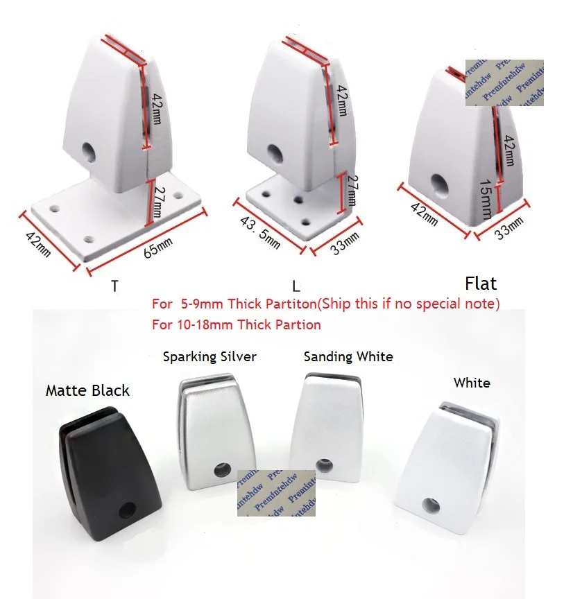 4 шт./лот алюминиевая акриловая деревянная стеклянная перегородка зажим для