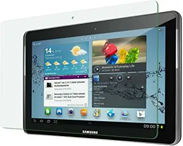 tempered glass Чехол для Samsung Galaxy Tab 2 P5100 P5110 P7500 P7510 10,1, вращающийся чехол, откидной Чехол из искусственной кожи с подставкой, чехол Funda Capa Para - Цвет: tempered glass