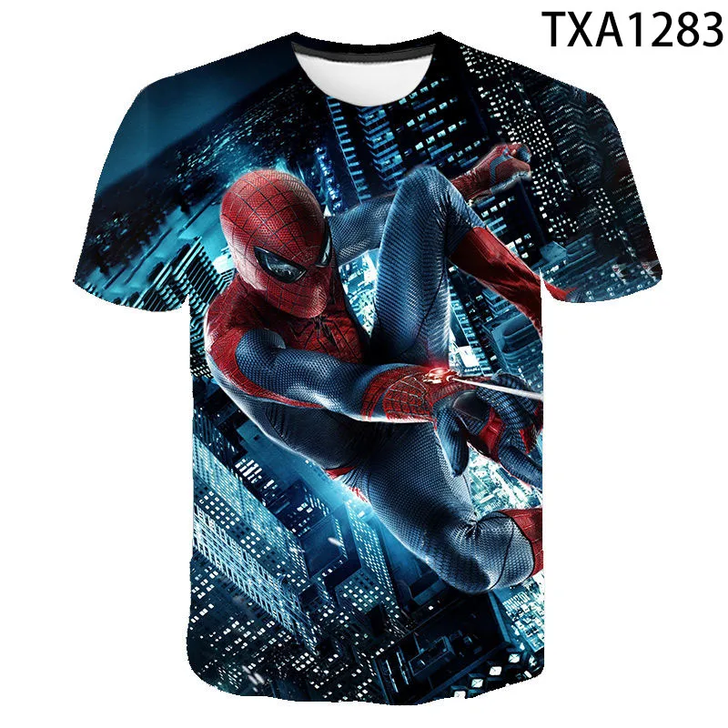 

2020 New Summer Spider 3D T shirt Boy Girl Kids Fashion Streetwear Men Women Children Print T-shirt Cool Tops Tee