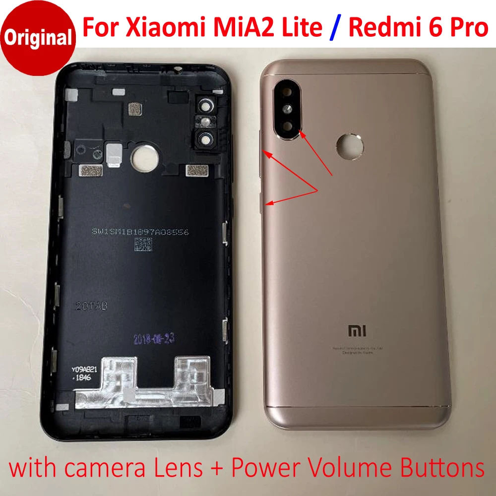 Фото Оригинальная задняя крышка аккумулятора для Xiaomi Mi A2 Lite / Redmi 6 Pro корпус заднего