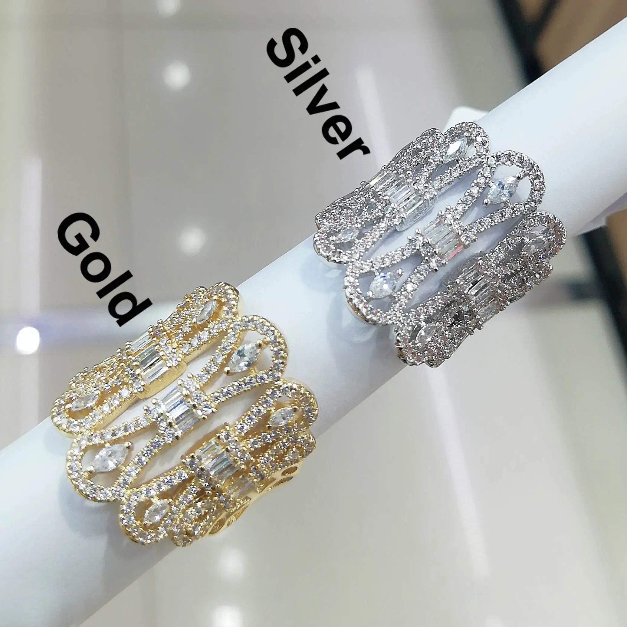 Женское кольцо GODKI Трендовое на палец с геометрическим крестом и фианитом