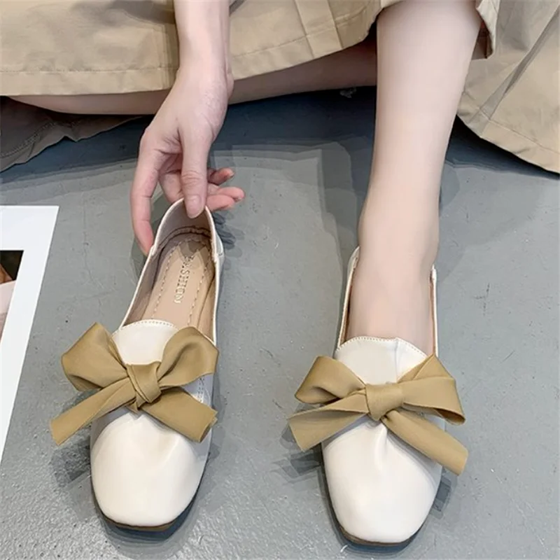

Fashion Butterfly-knot Women Flats Comfortable Soft Bottom Women Loafers Spring New Casual Women Shoes Size 35-40