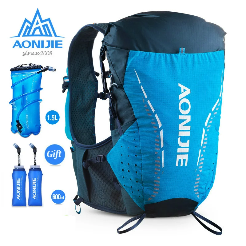 AONIJIE S/M ML L/XL C9104 Ultra Vest 18L Hydration Backpack Pack Bag Soft Water Bladder Flask Hiking Trail Running Marathon Race