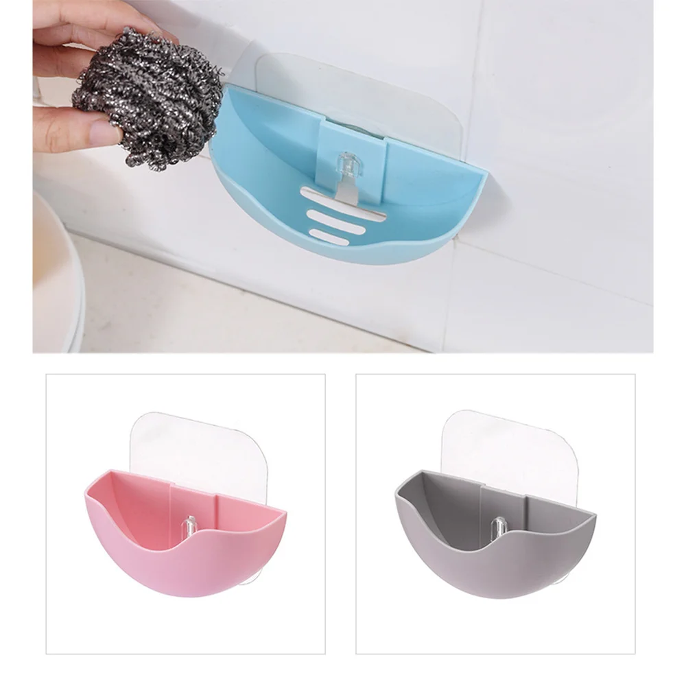 

4pcs/pack Multipurpose Soap Holder with Suction Cup Sponge Drying Rack Kitchen Utensil Organizer(Random Color)