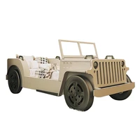 bed for car solid wood cartoon creative open jeep suite furniture single bed boy bed off road art style