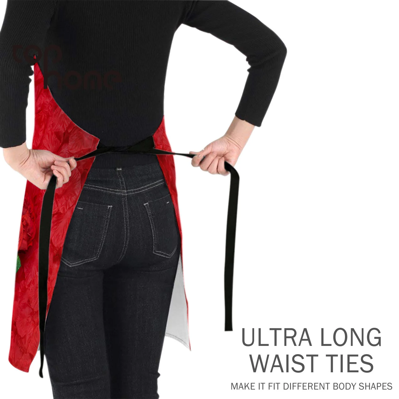 Tophome фартук для кухни на День святого Валентина Розовый Мопс забавные прочные