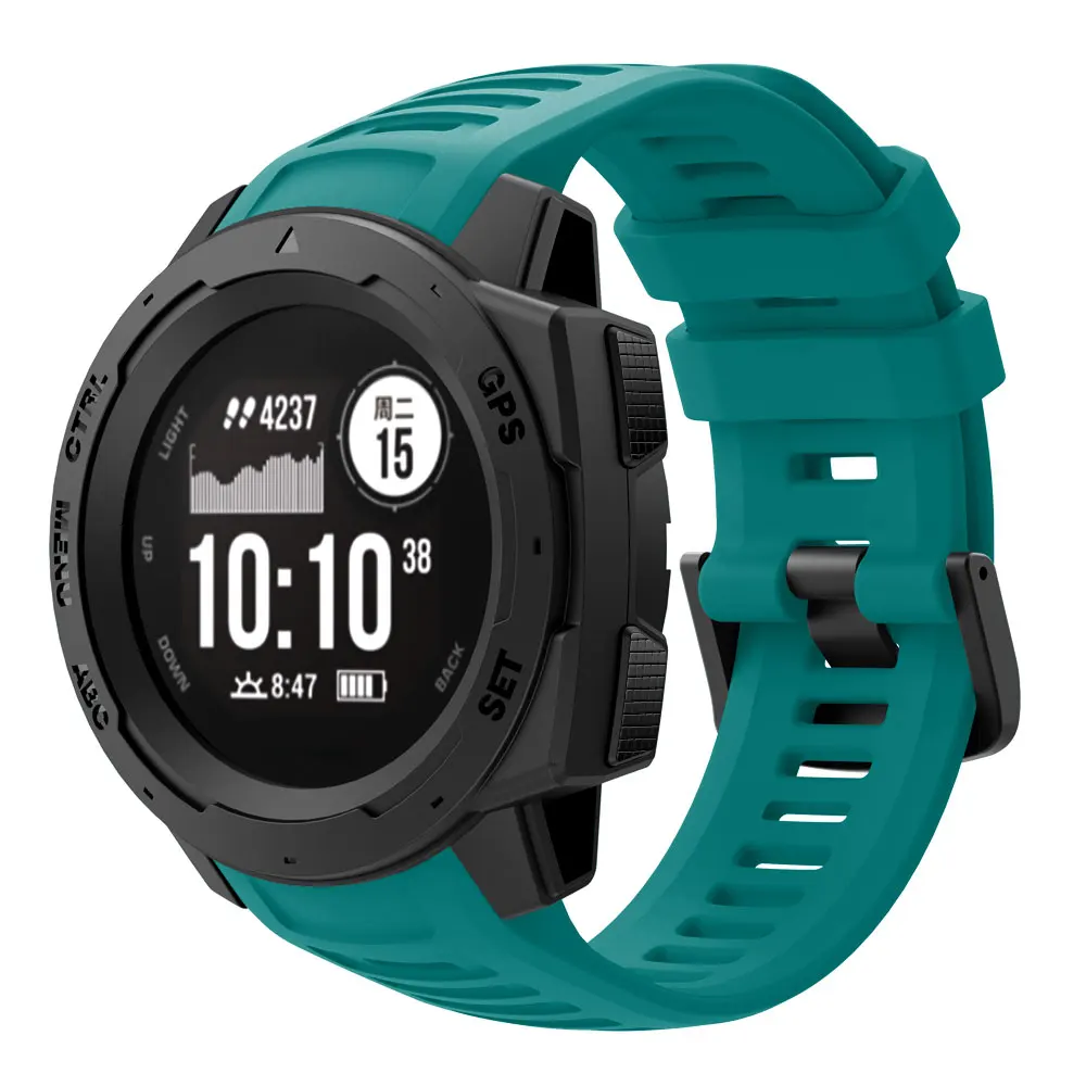 22 мм спортивные часы силиконовый ремешок Браслет ремешок для Garmin Instinct ремешок сменный Браслет ремешок умный ремешок