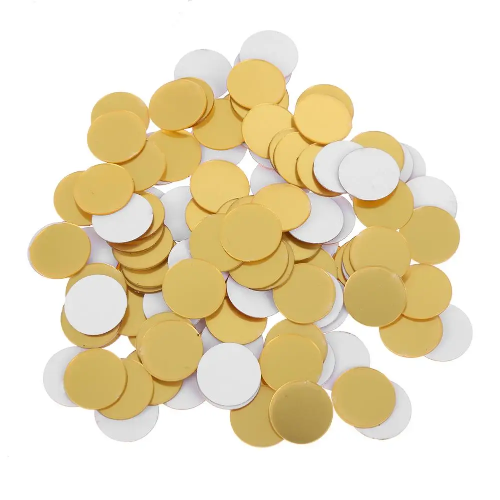 

100Pcs/lot Christmas DIY Acrylic Mirror Wall Sticker Gold Polka Dots Round Shape Stickers Decal Mosaic Mirror Room Home Decor