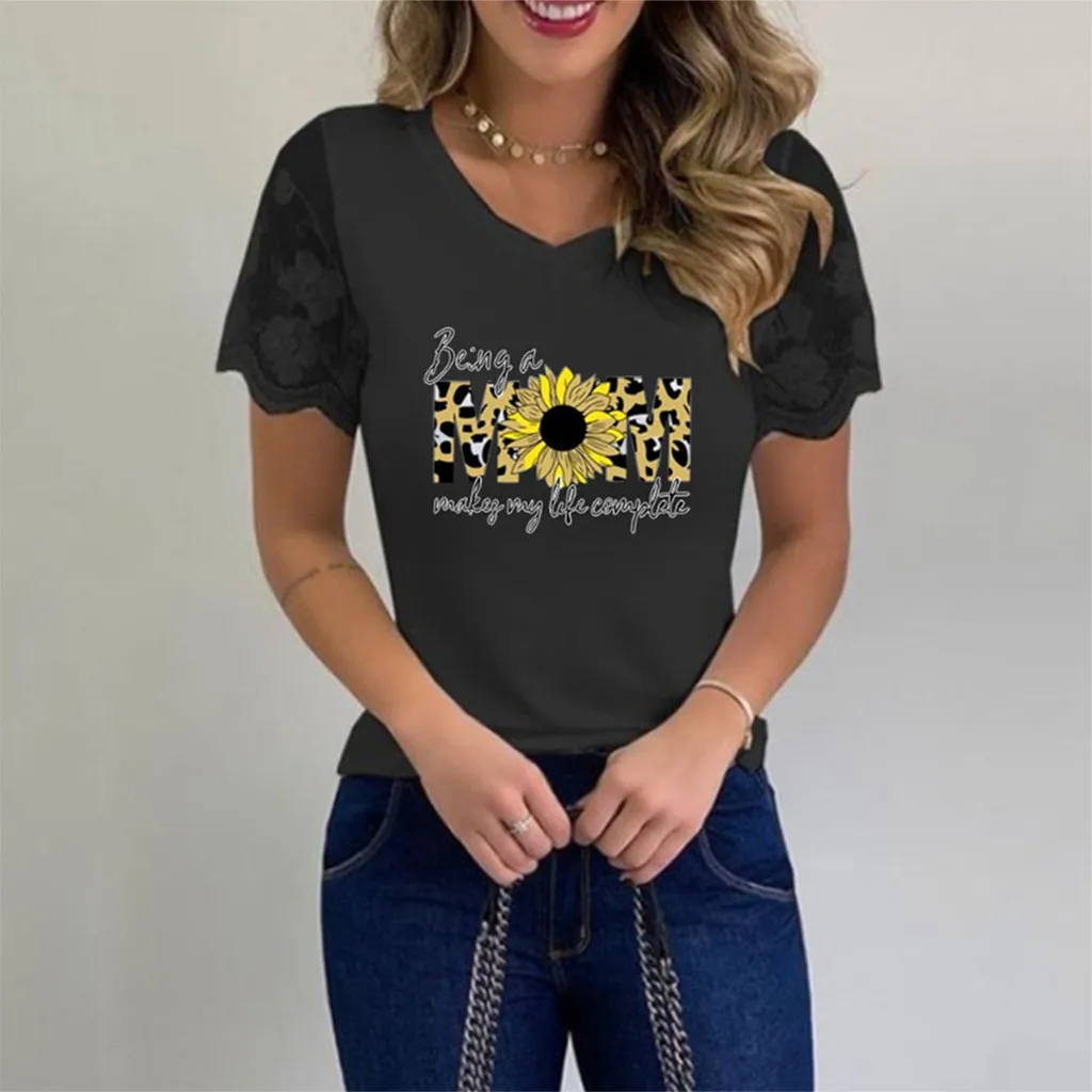 Летние футболки размера плюс женская футболка с коротким рукавом и круглым