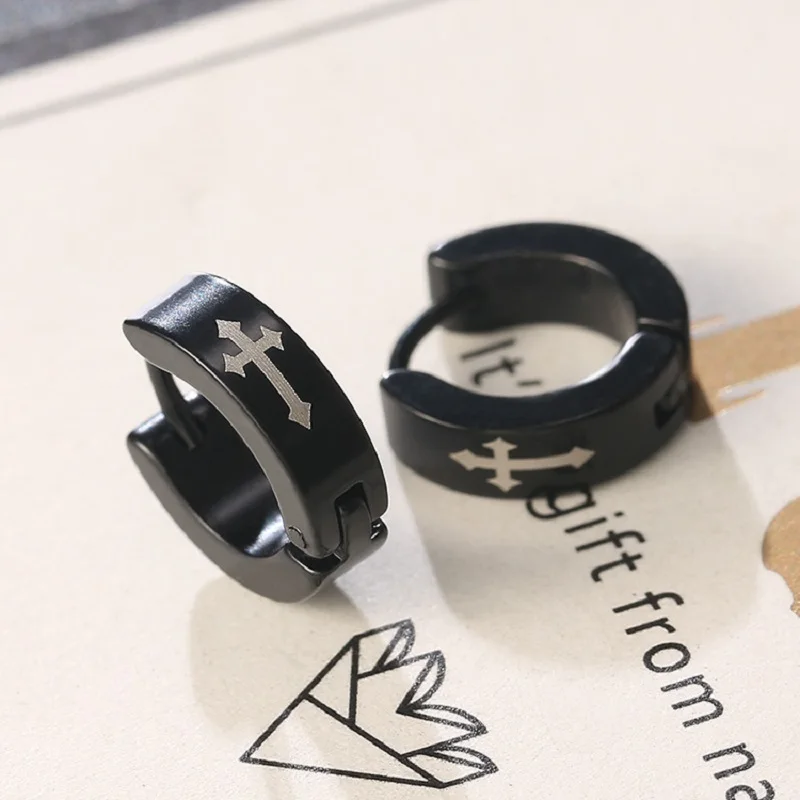 Серьги-кольца из нержавеющей стали для мужчин и женщин маленькие простые