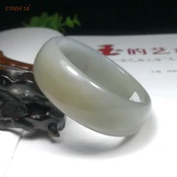 cynsfja new real rare certified natural chinese hetian jade nephrite amulets 58mm jade bracelet bangle high quality best gifts