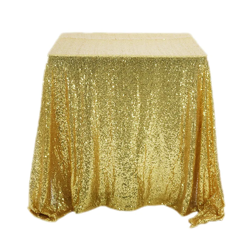 Rectangle Gold Glitter Sequin Table Cloth Wedding Party Decorations Tableware Decor Sparkly Tablecloth Cover Home Party Supplies