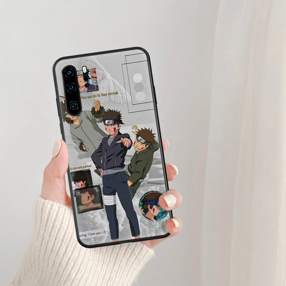 

Naruto Inuzuka Kiba Phone Case For Huawei P Mate Smart 10 20 30 40 Lite Z 2019 Pro black Funda Luxury Hoesjes Soft Prime