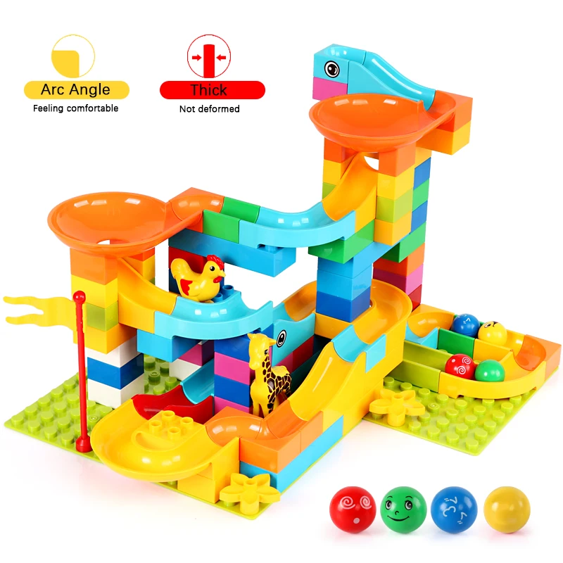 100 шт. большие частицы гоночный лабиринт мяч строительные блоки сделай сам