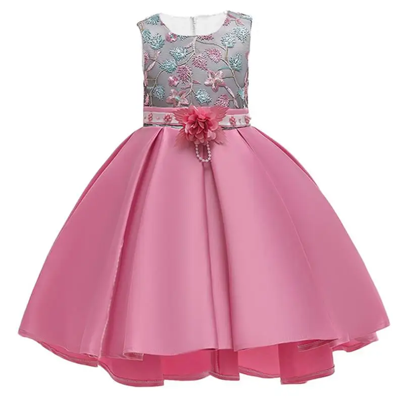 

Girls Dress Embroidered Elegant Tutu Princess Dress Kids Dresses For Girls Wedding Evening Party Gown Carnival Children Clothing