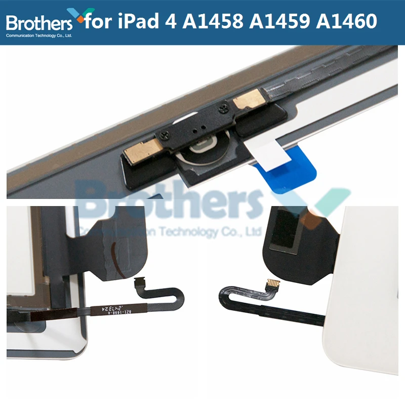 Планшет T панель для iPad 4 A1458 A1459 A1460 дигитайзер стекло сенсор в сборе с кнопкой Home для iPad 4 экран Replecement