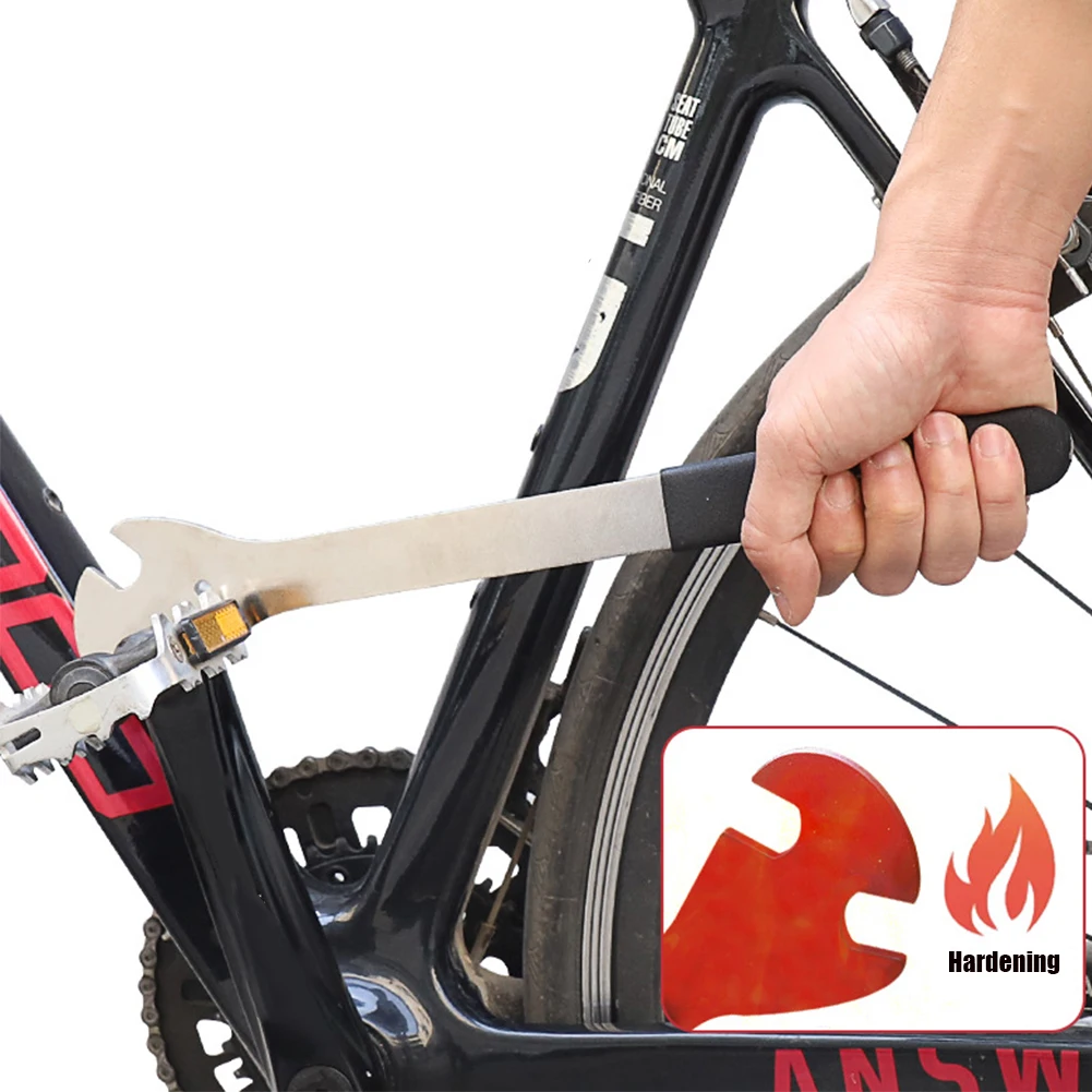 

Bicycle Pedal Wrench MTB Road Bike Pedal Spanner Wrench with Long Handle Comfortable Grip Bicycle Repair Tool