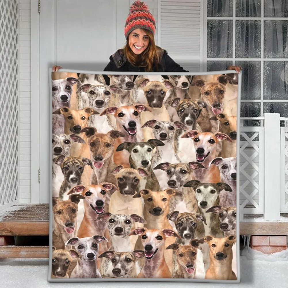

Arabic Greyhound Whippet Dogs Funny Dog Puppies Face Soft Throw Plush Sherpa Fleece Blanket