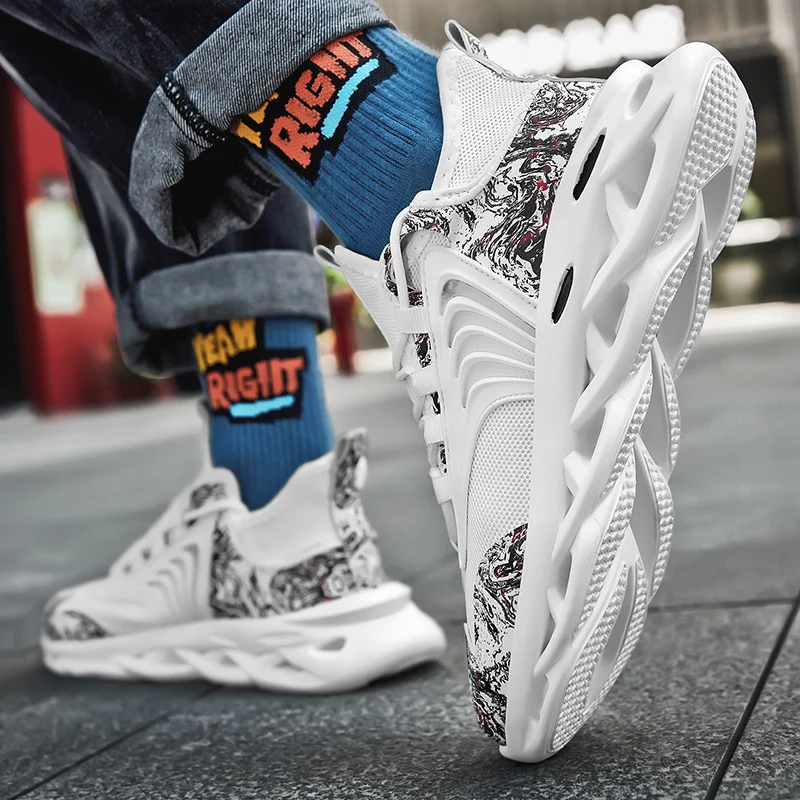 Abhoth Running Shoes Lace-up Sneakers Lightweight Breathable Mesh Sport Shoes Footwear Outdoor Jogging Walking Sneakers for Men