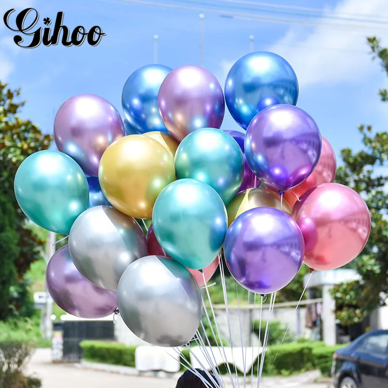 30 шт 12 дюймов хром Фиолетовый Зеленый Серебряный Русалка конфетти латексные шары